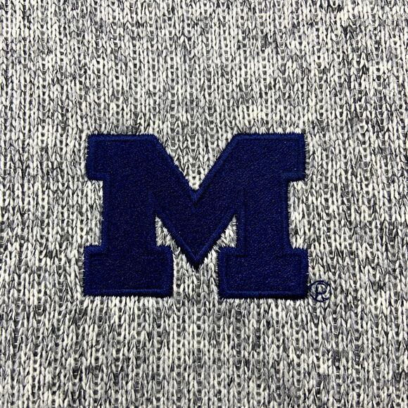 Pro Edge by Knights Apparel Classic Michigan Logo Quarter Zip Sweater Gray XXL - Picture 4 of 5